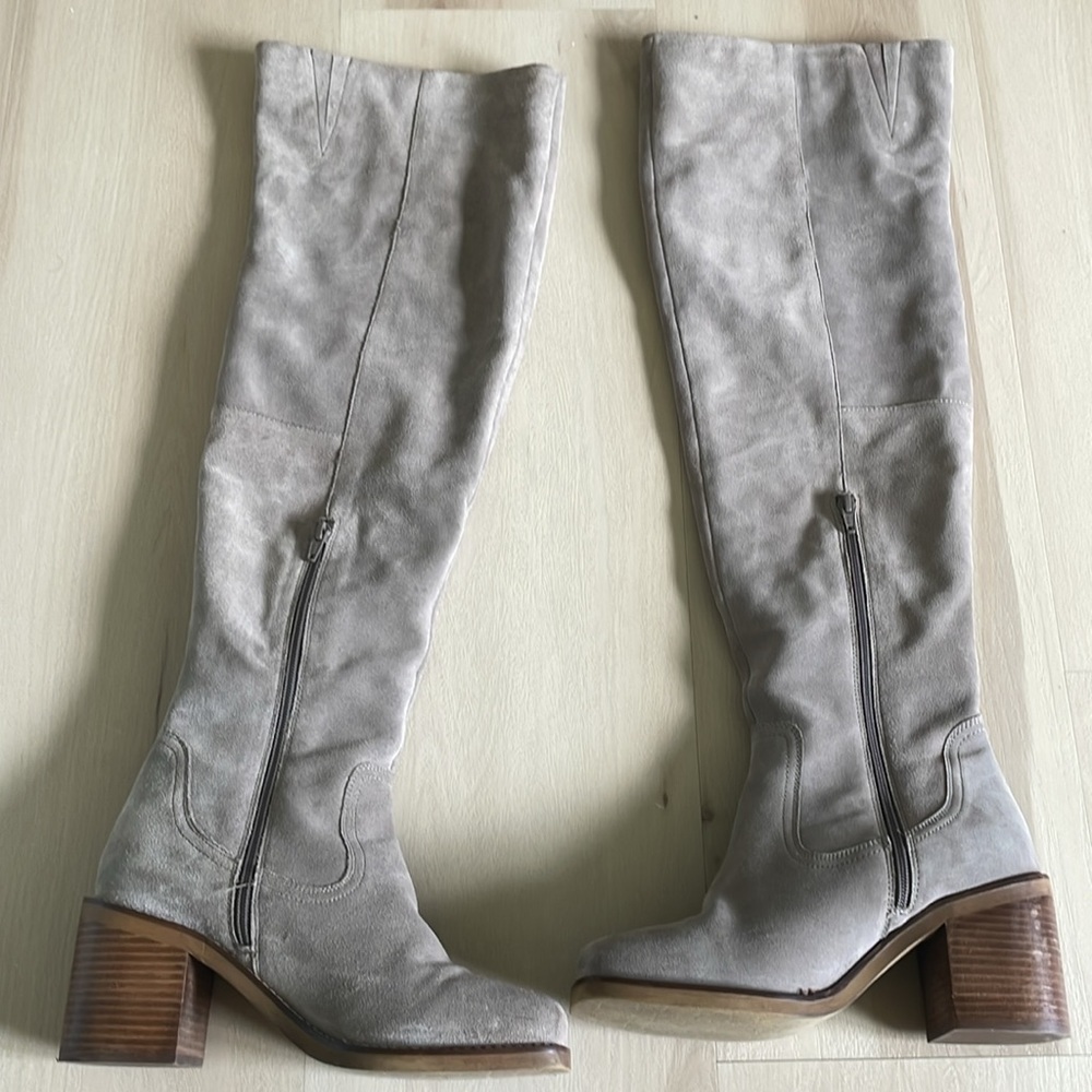 Seychelles Anthropologie taupe Overheard Suede Over-The-Knee Boot - Picture 12 of 16